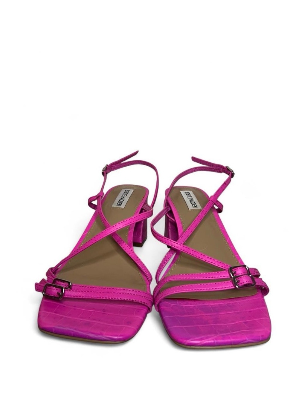 Steve Madden Hot Pink Strappy Block Heel Sandals